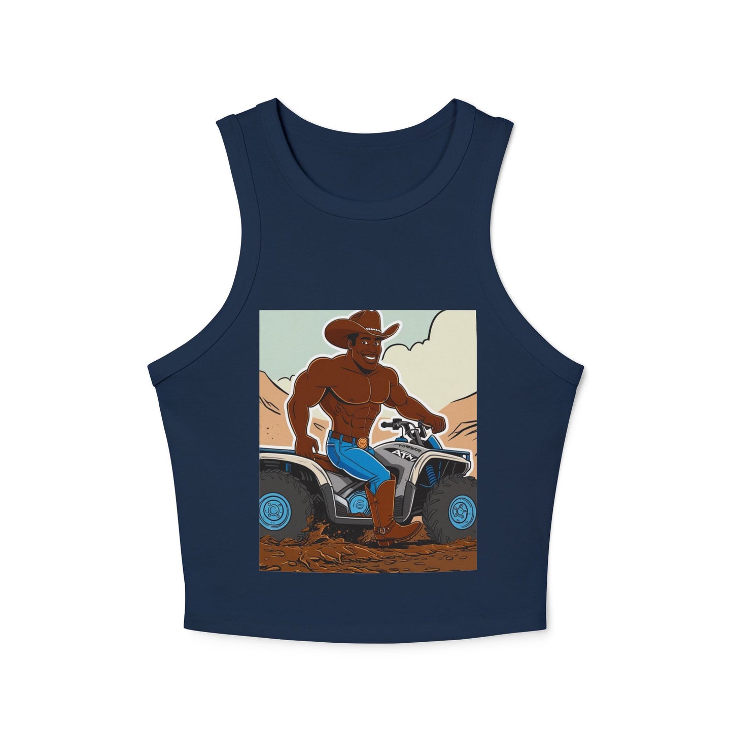 Big Cowboy Adventure Micro Rib Racer Tank Top