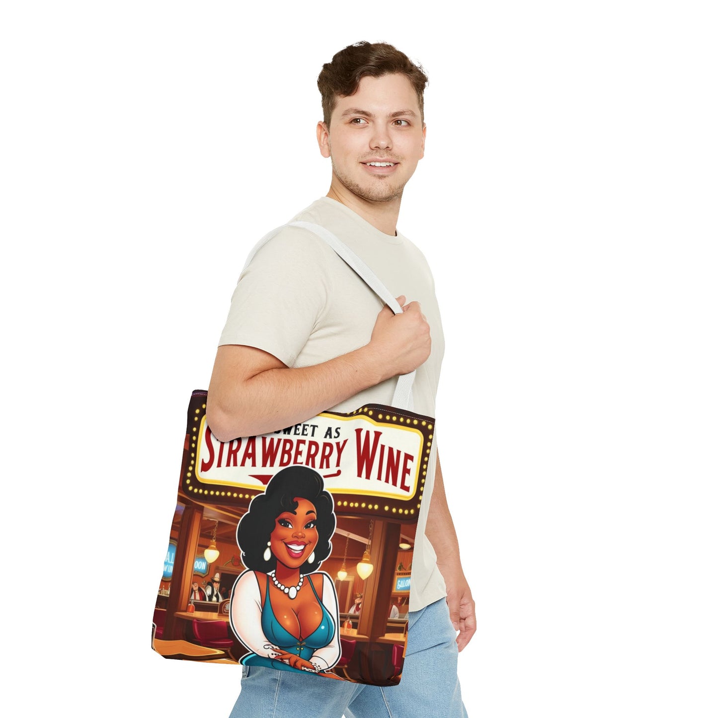 Sweet as Strawberry Wine Tote Bag
