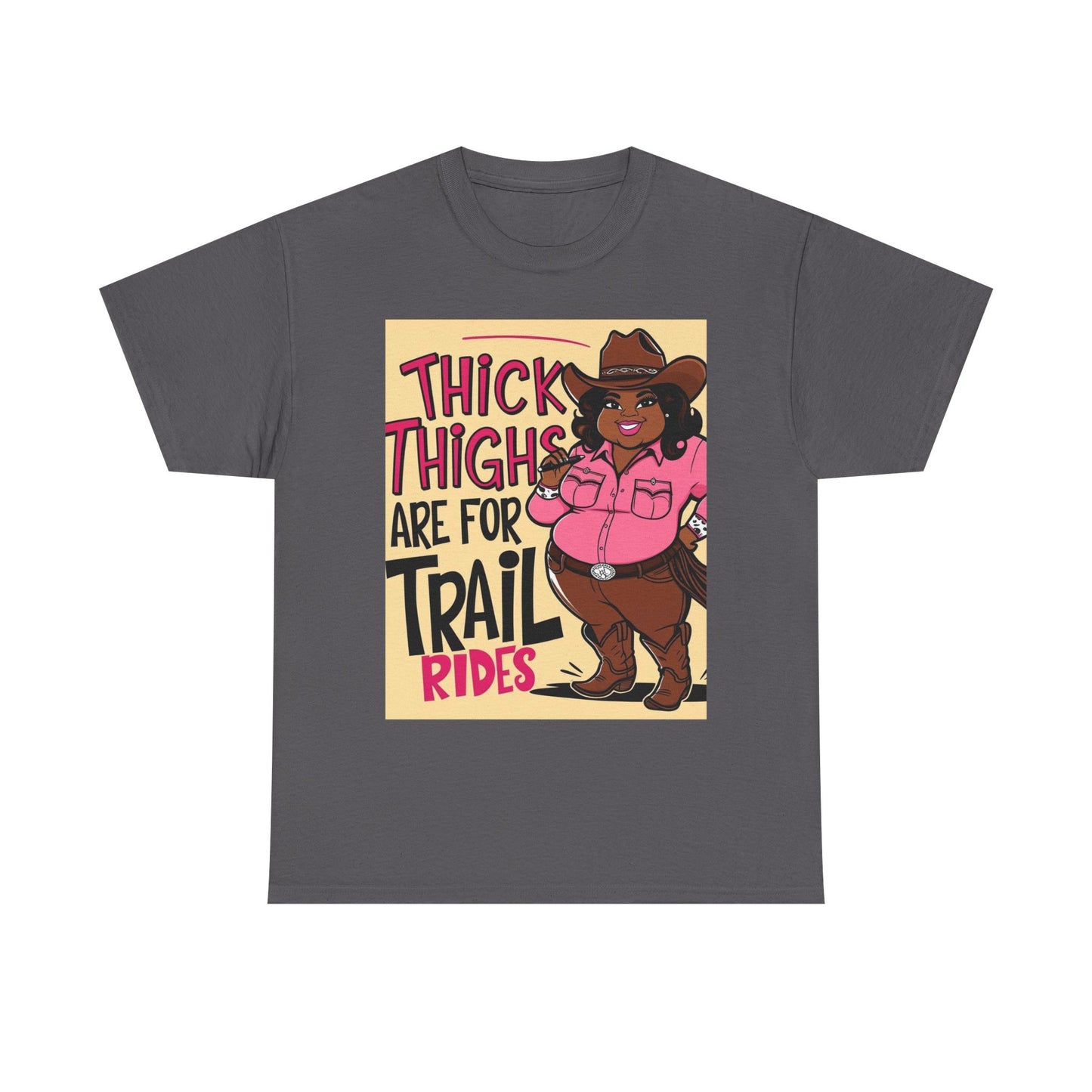 Thick Thighs Are For Trail Rides Unisex Cotton Tee