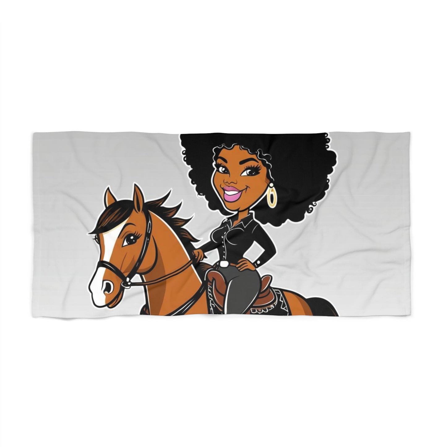 Confident Woman Beach Towel