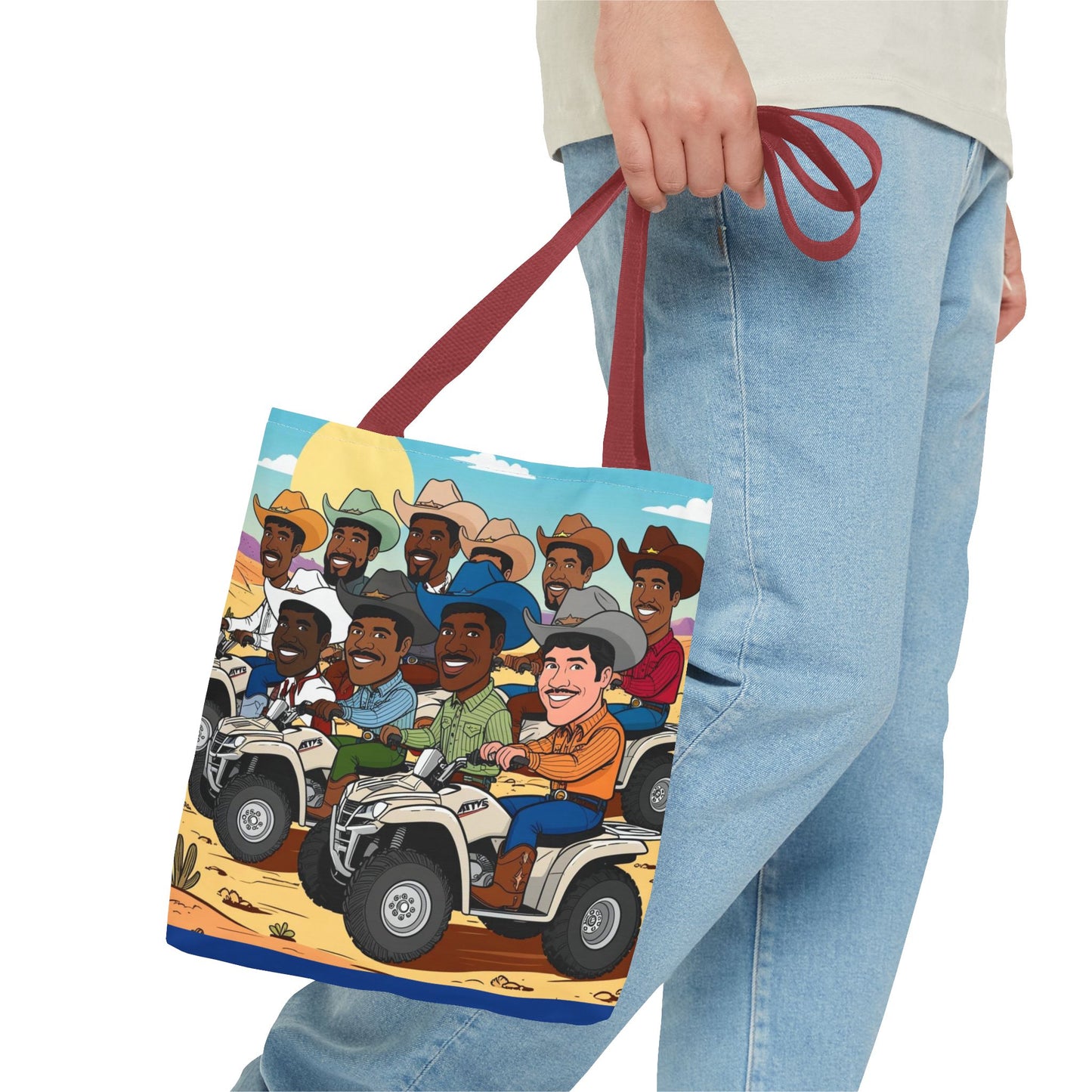 Retro Cowboy Adventure Tote Bag
