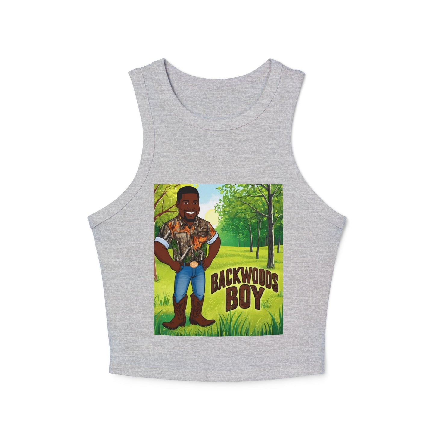Backwoods Boy Women's Micro Rib Racer Tank Top