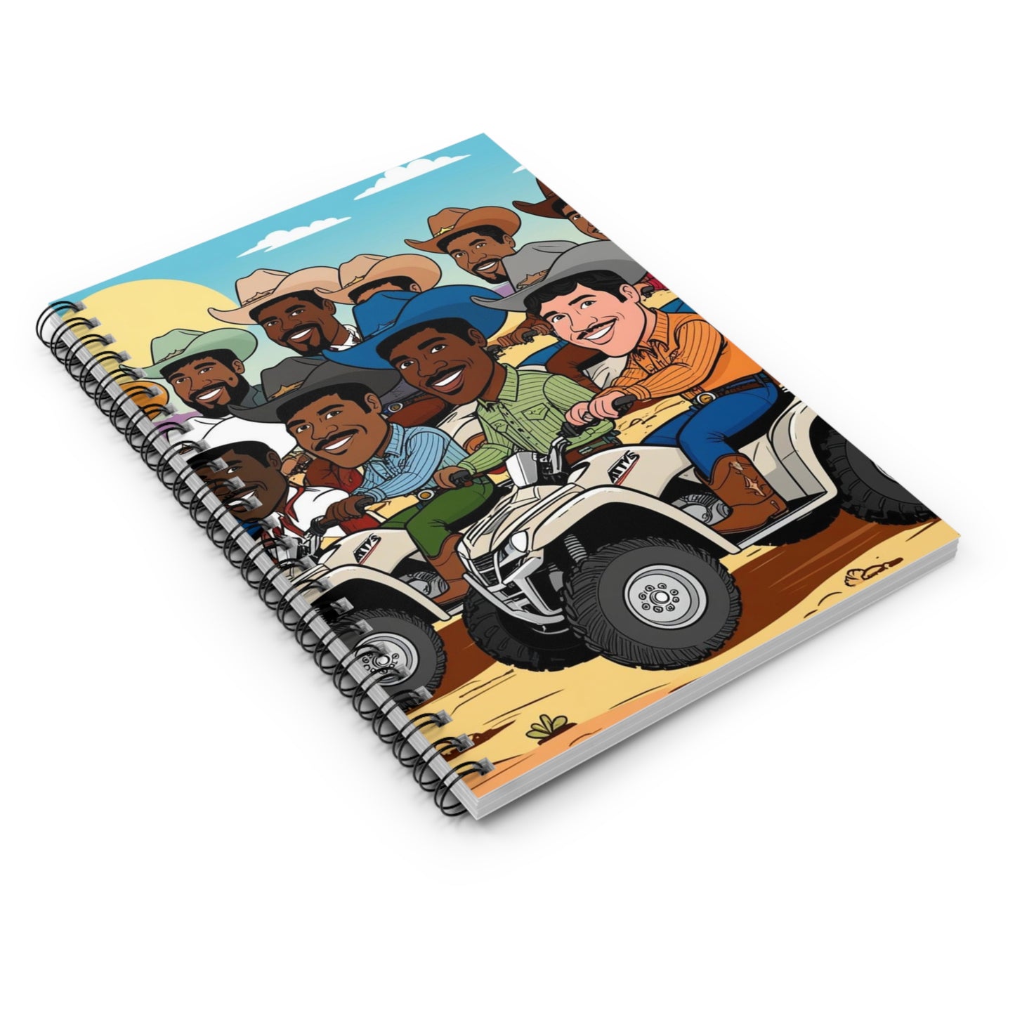 Retro Cowboy Adventure Spiral Notebook