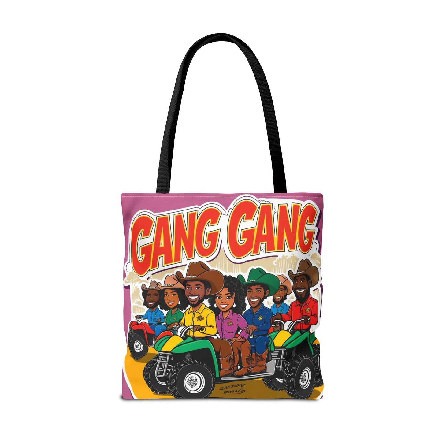 Group ATV Cartoon Tote Bag