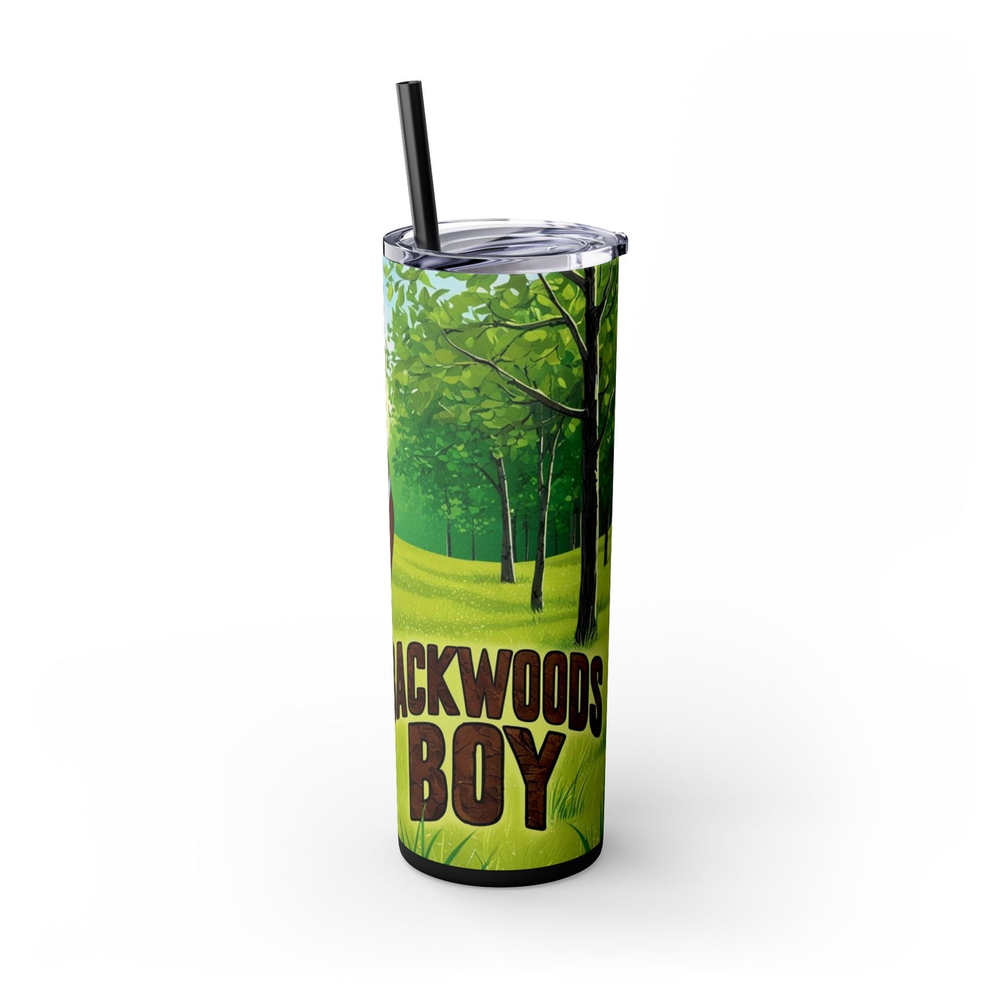 Backwoods Boy Skinny Tumbler - 20oz with Straw