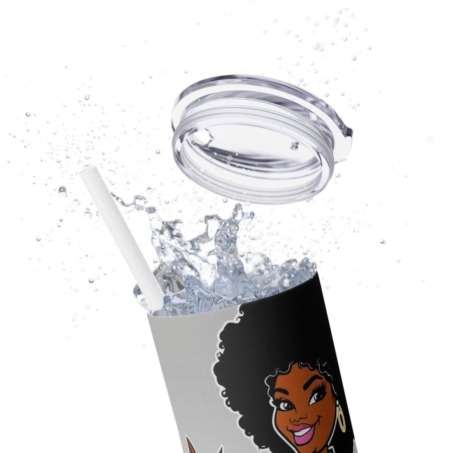 Confident Woman Skinny Tumbler with Straw - 20oz