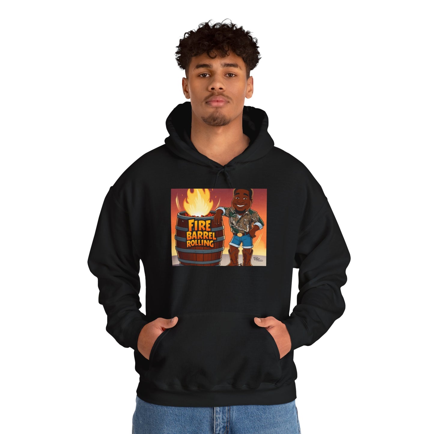 Fire Barrel Rolling Unisex Hoodie