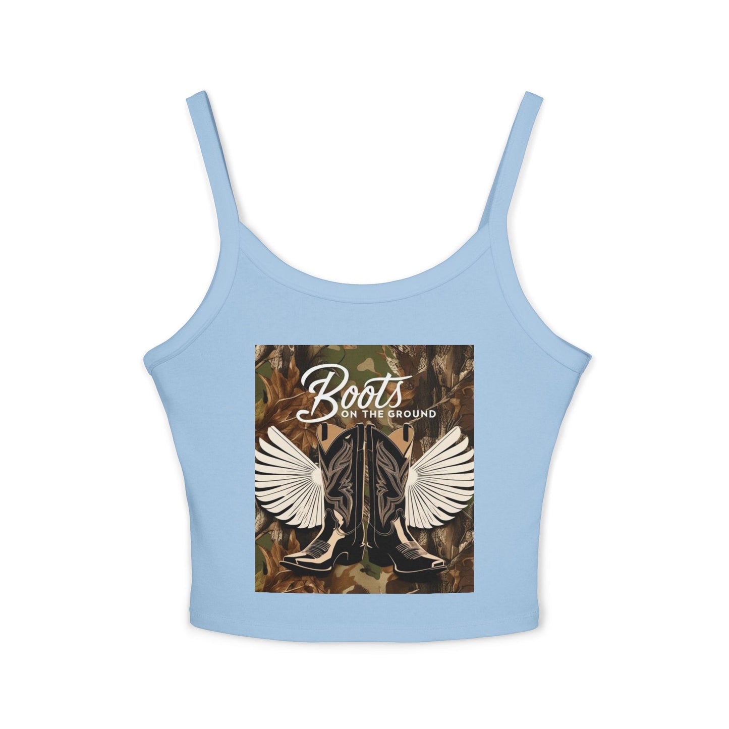 Boots On The Ground Women's Spaghetti Strap Tank Top