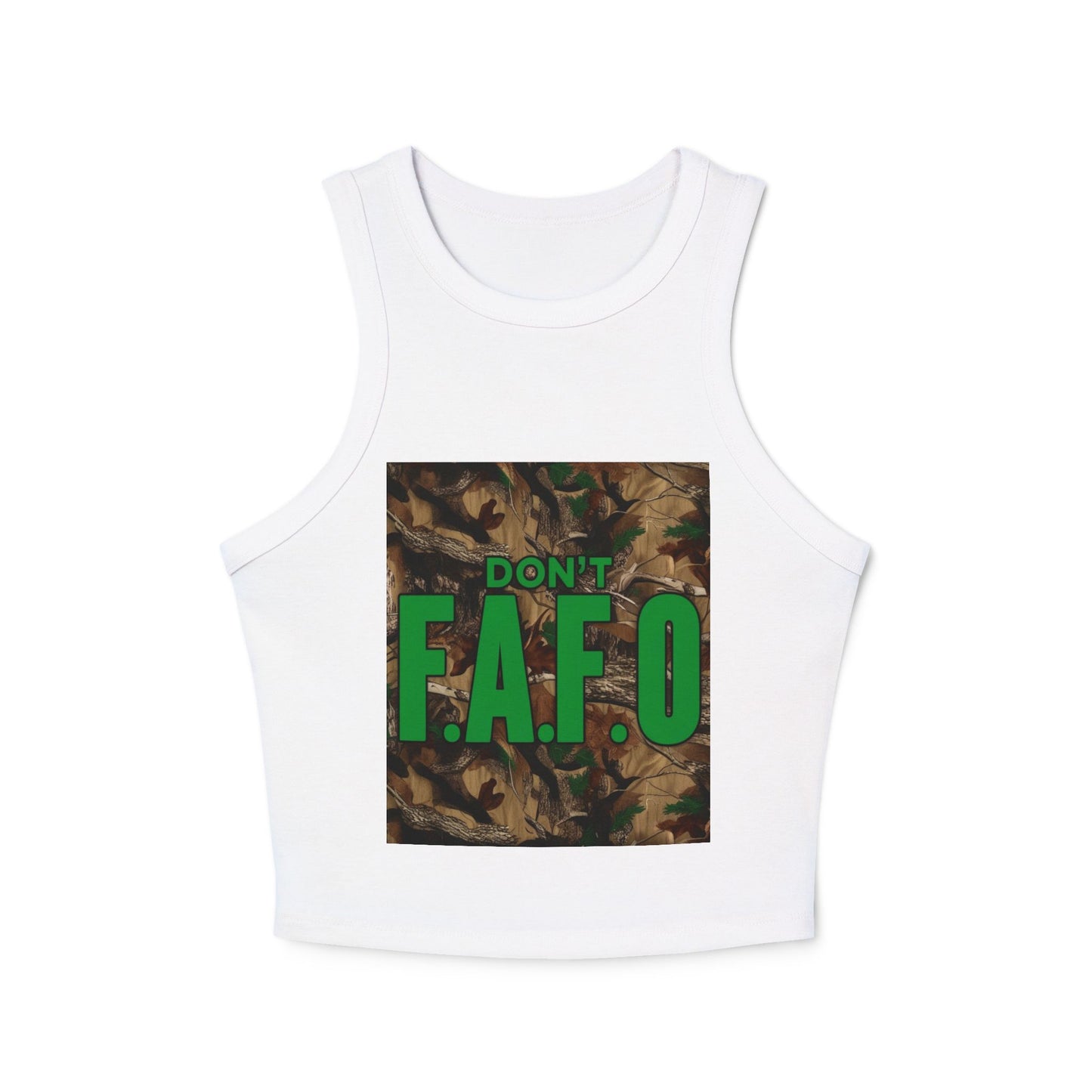 Don't F.A.F.O. Micro Rib Racer Tank Top