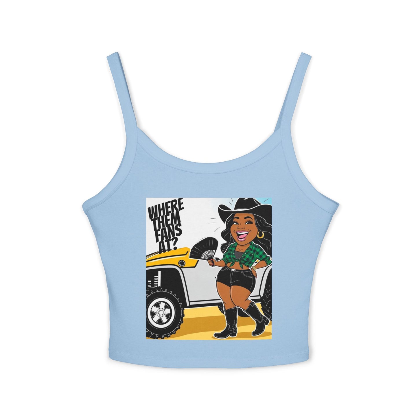 Where Them Fans At? Women's Spaghetti Strap Tank Top