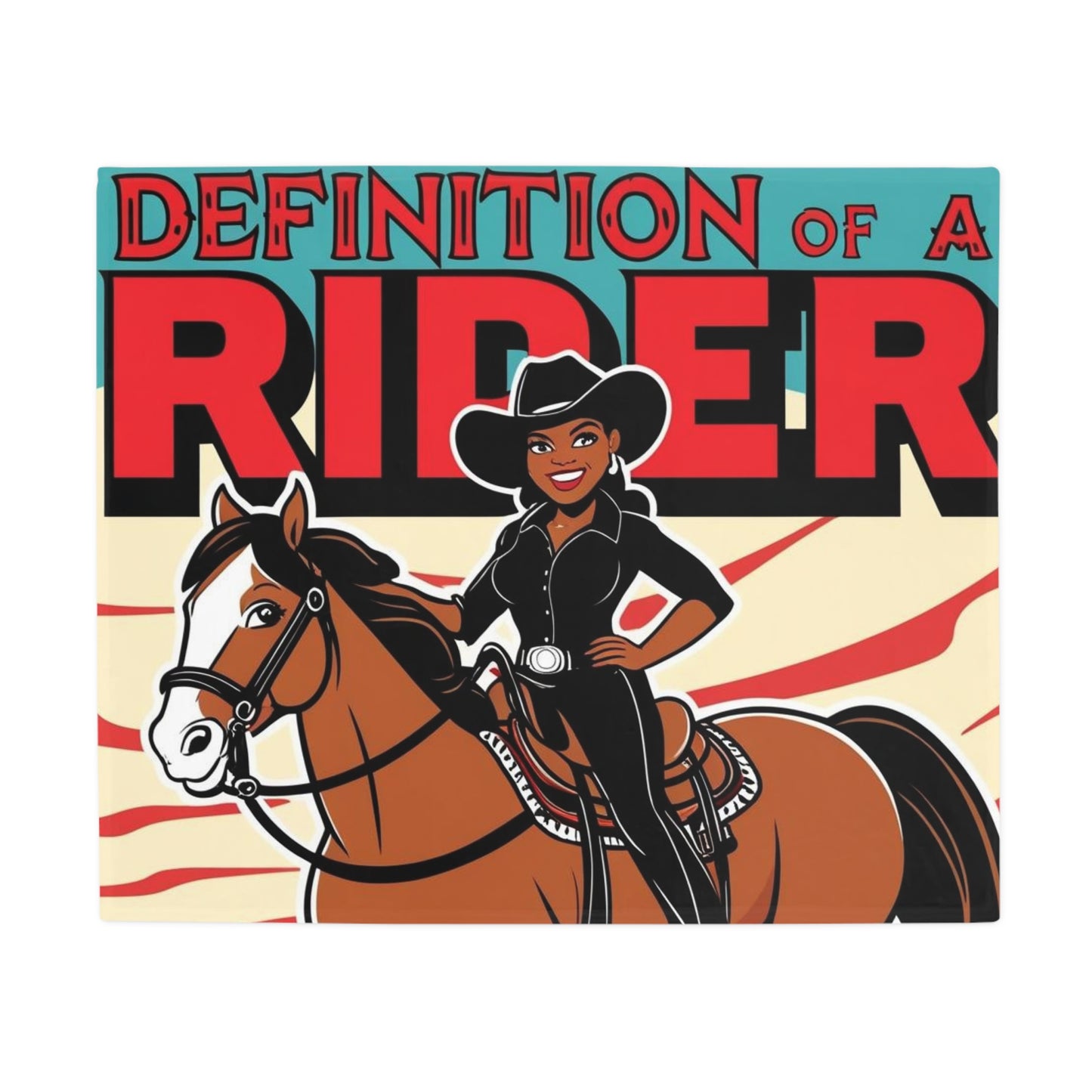 Definition of a Rider Plush Fleece Blanket