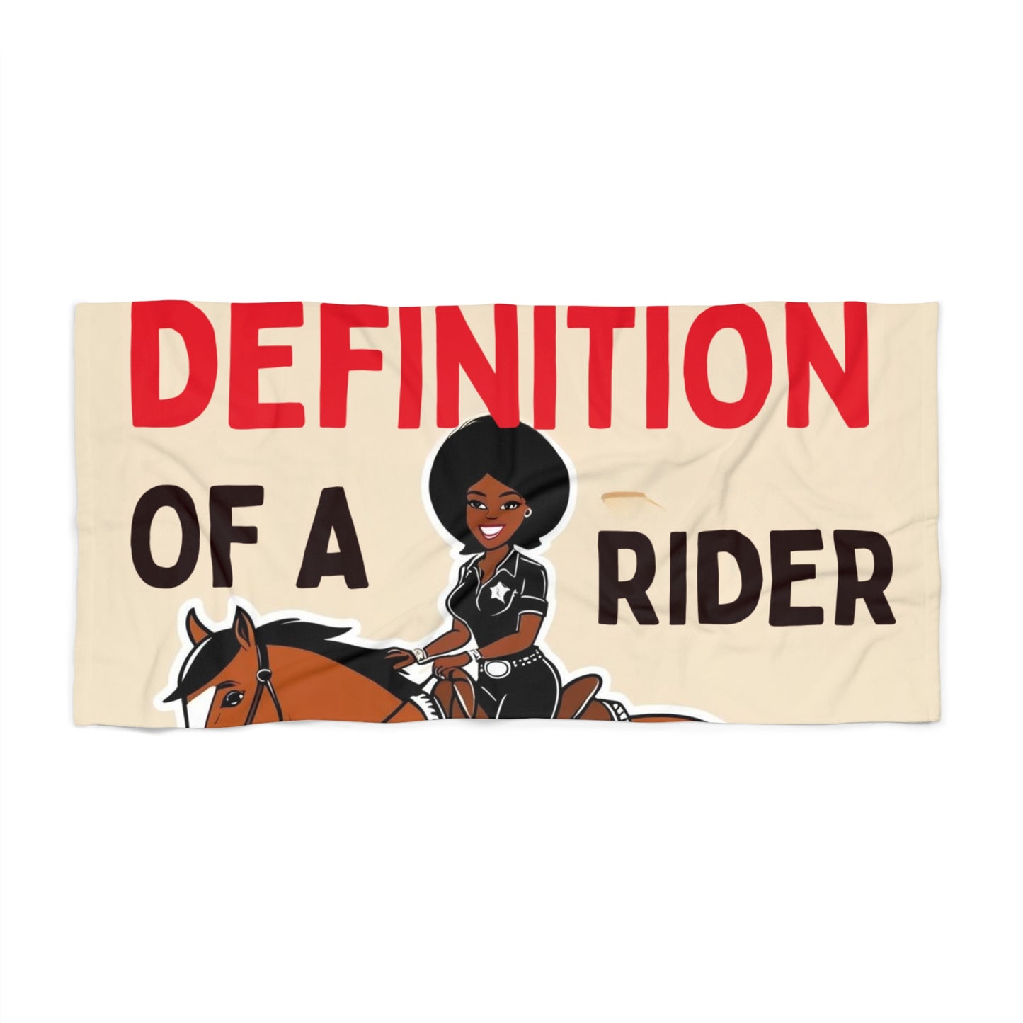 Definition of a Rider Beach Towel
