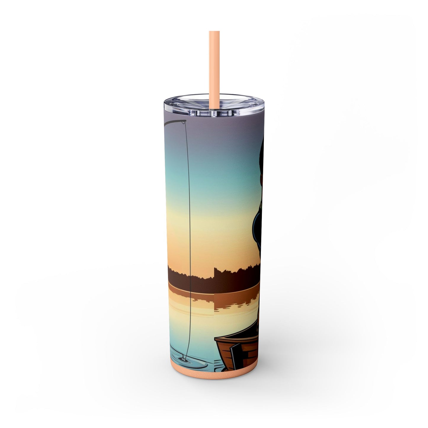 Handsome Fisherman Skinny Tumbler with Straw - 20oz