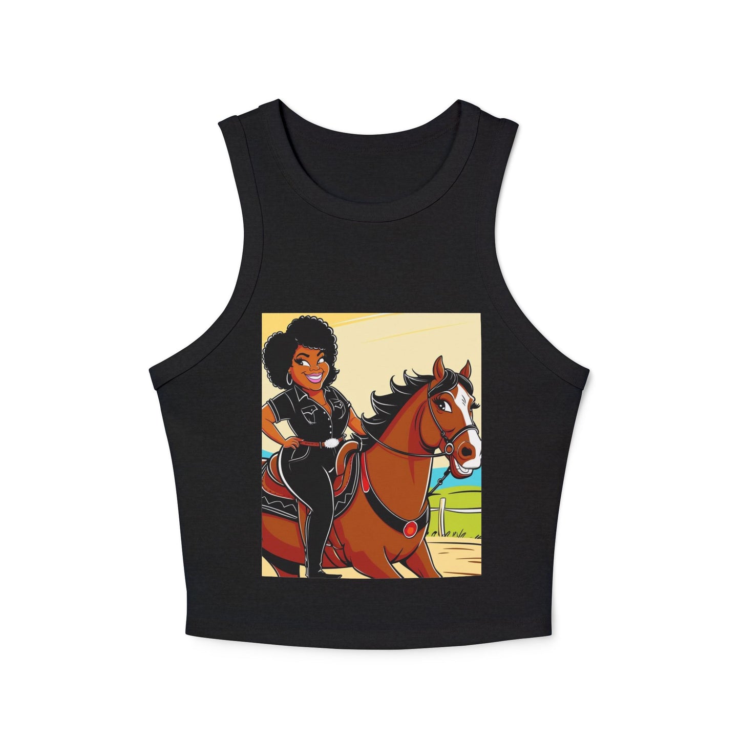 Sittin' Pretty Women's Micro Rib Racer Tank Top