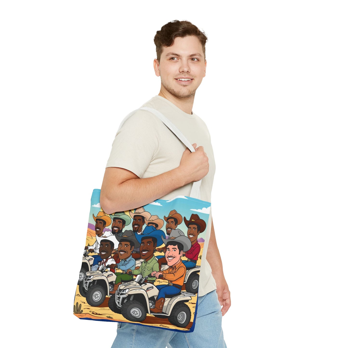 Retro Cowboy Adventure Tote Bag