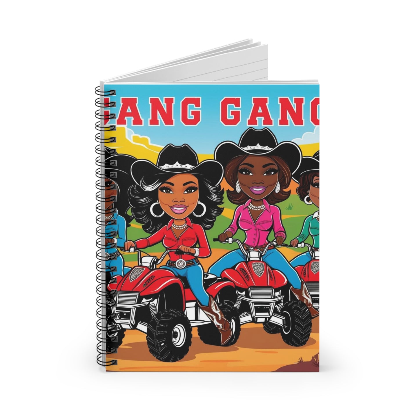 Cowgirl Gang Ruled Spiral Notebook