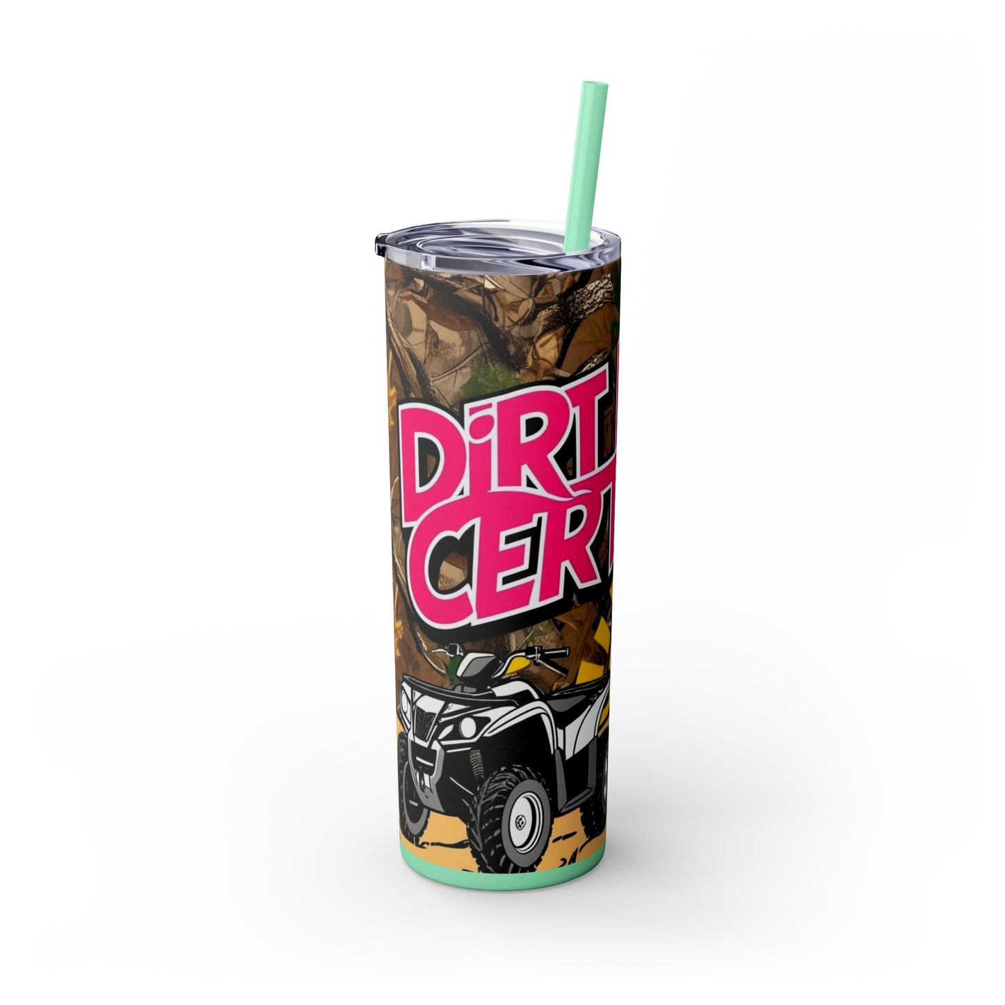 Dirt Road Certified Pink Skinny Tumbler with Straw - 20oz