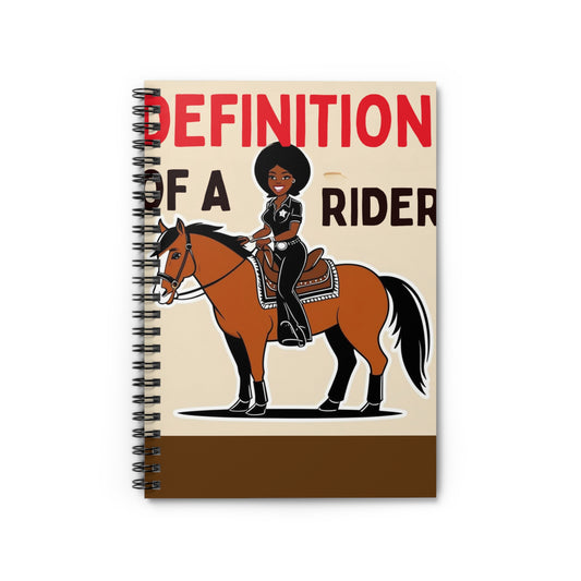 Definition of a Rider Spiral Notebook