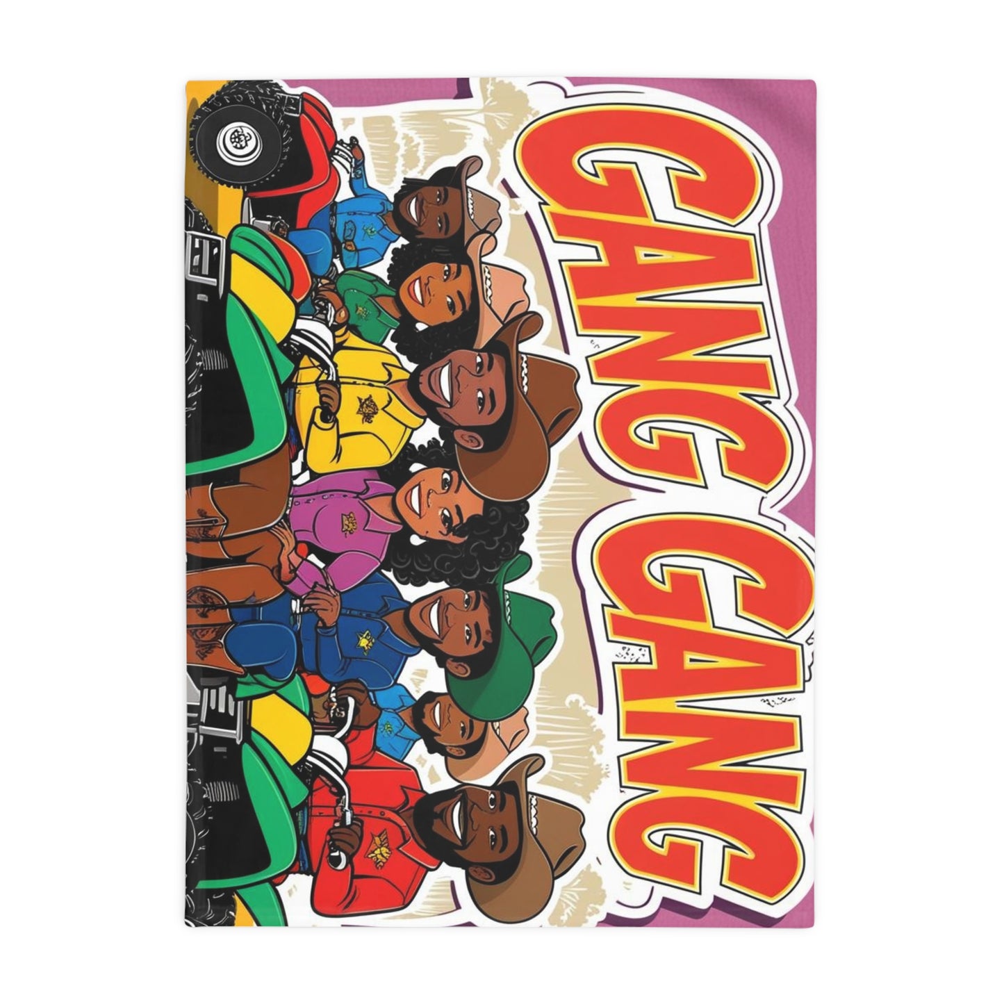 Group ATV Cartoon Plush Fleece Blanket