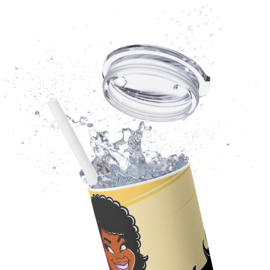 Sittin' Pretty Skinny Tumbler with Straw, 20oz