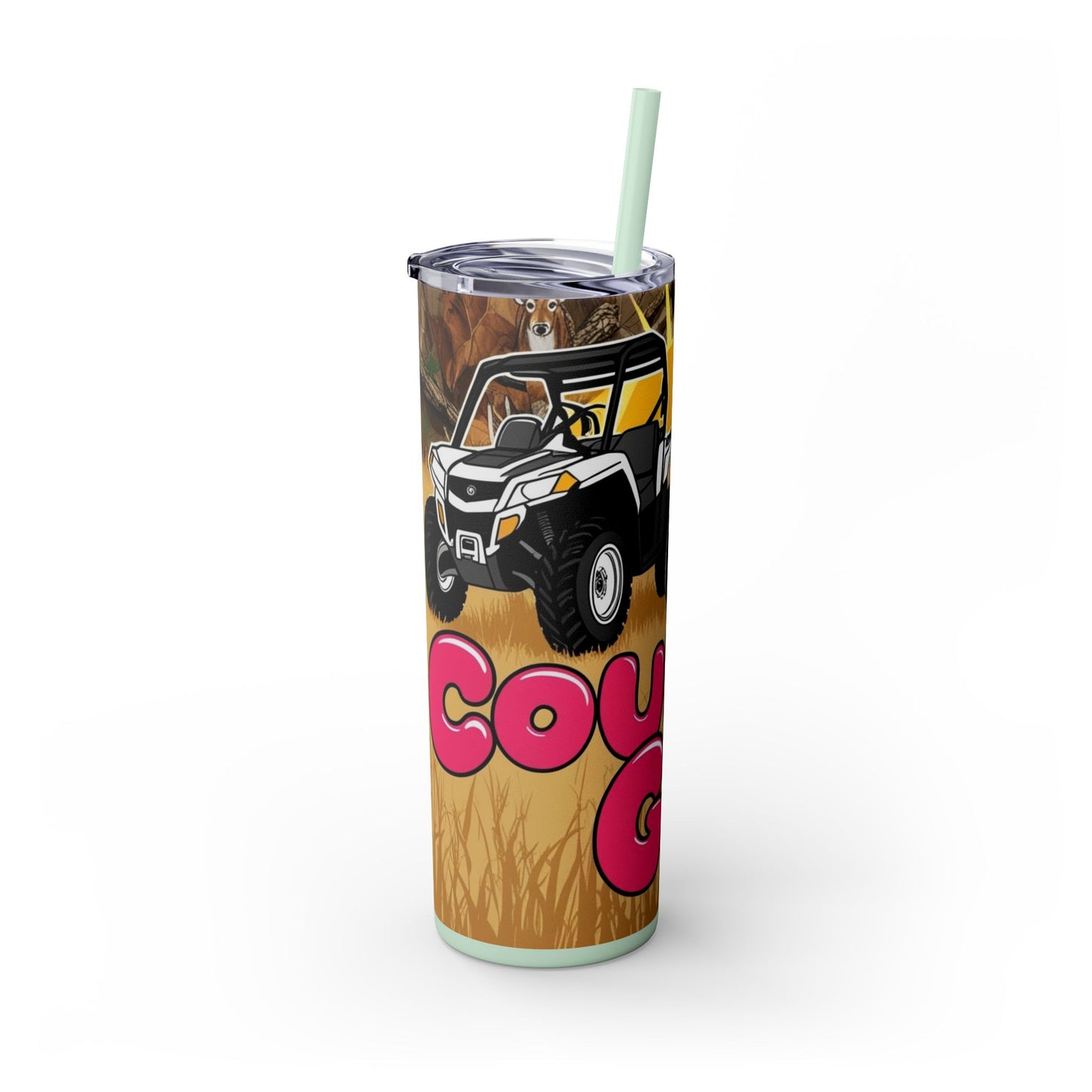 Country Girl Skinny Tumbler with Straw, 20oz