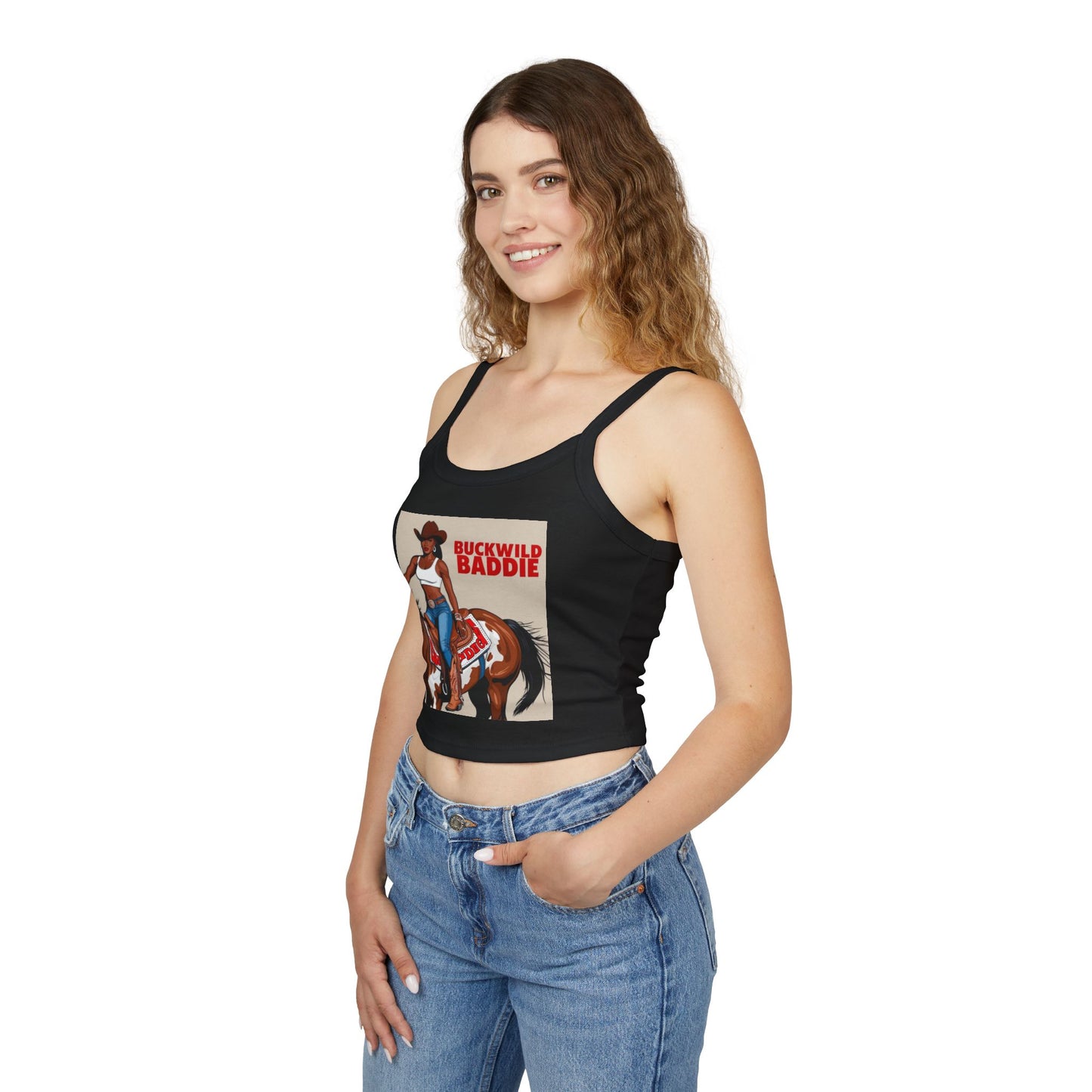 Buckwild Baddie Women's Spaghetti Strap Tank Top