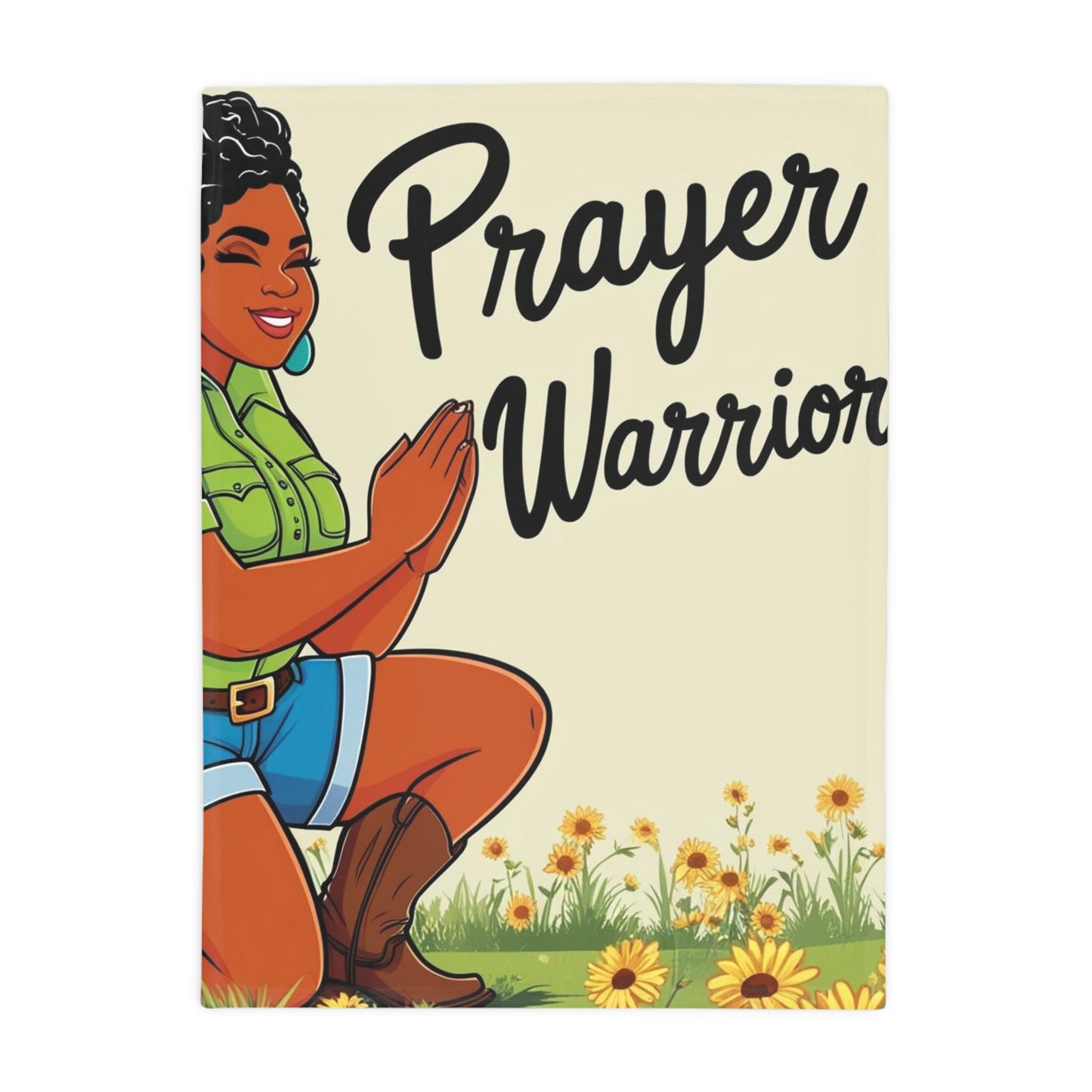 Prayer Warrior Plush Fleece Blanket