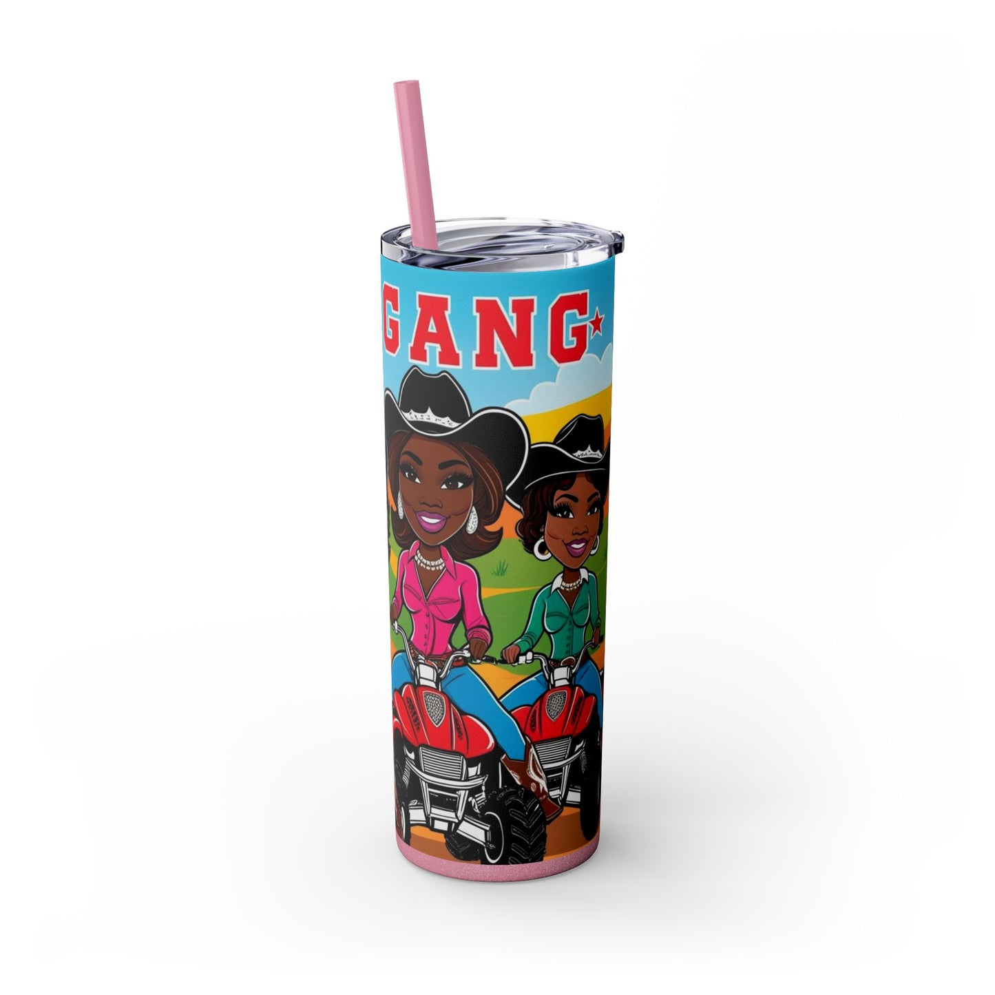 Cowgirl Gang Skinny Tumbler with Straw
