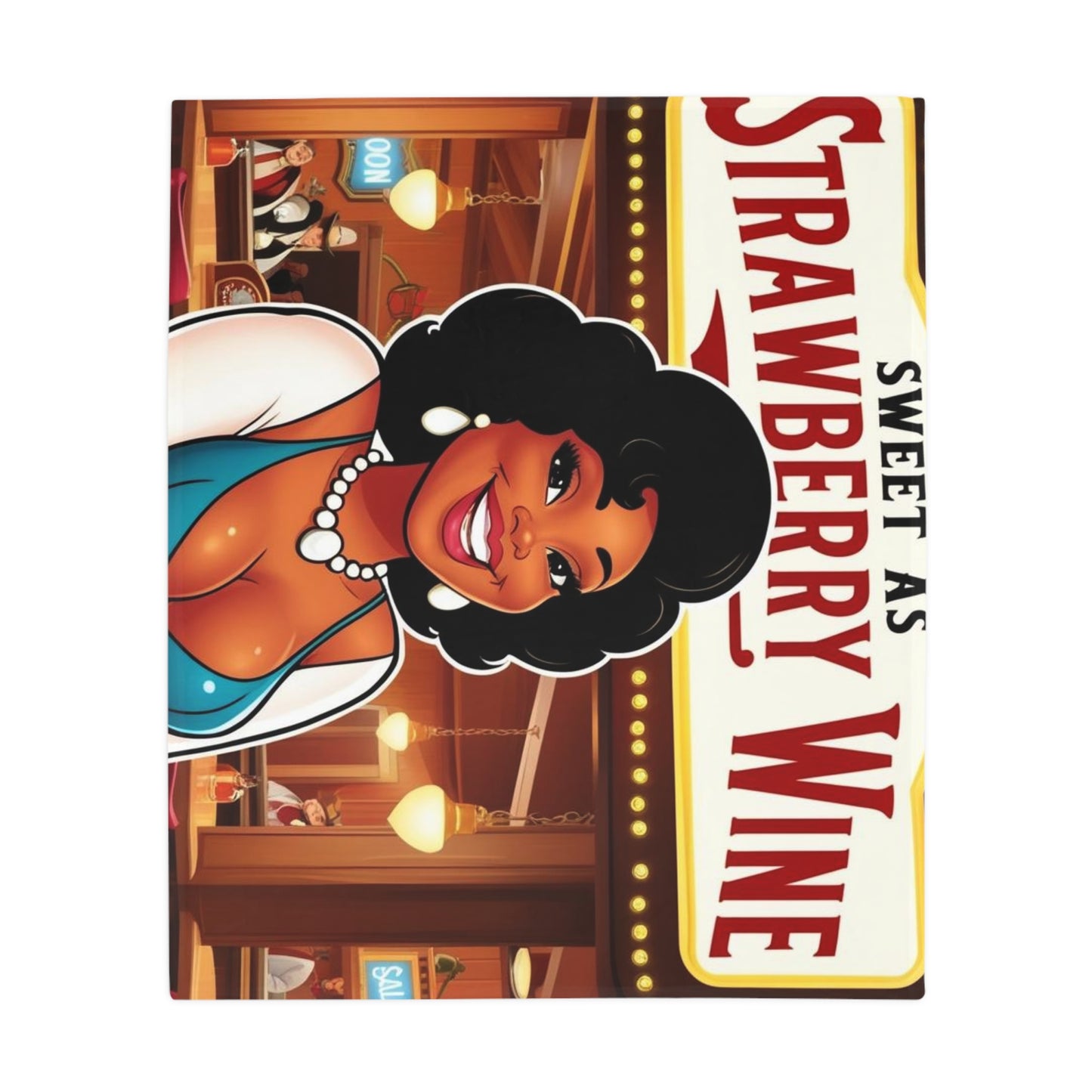 Sweet As Strawberry Wine Plush Fleece Blanket