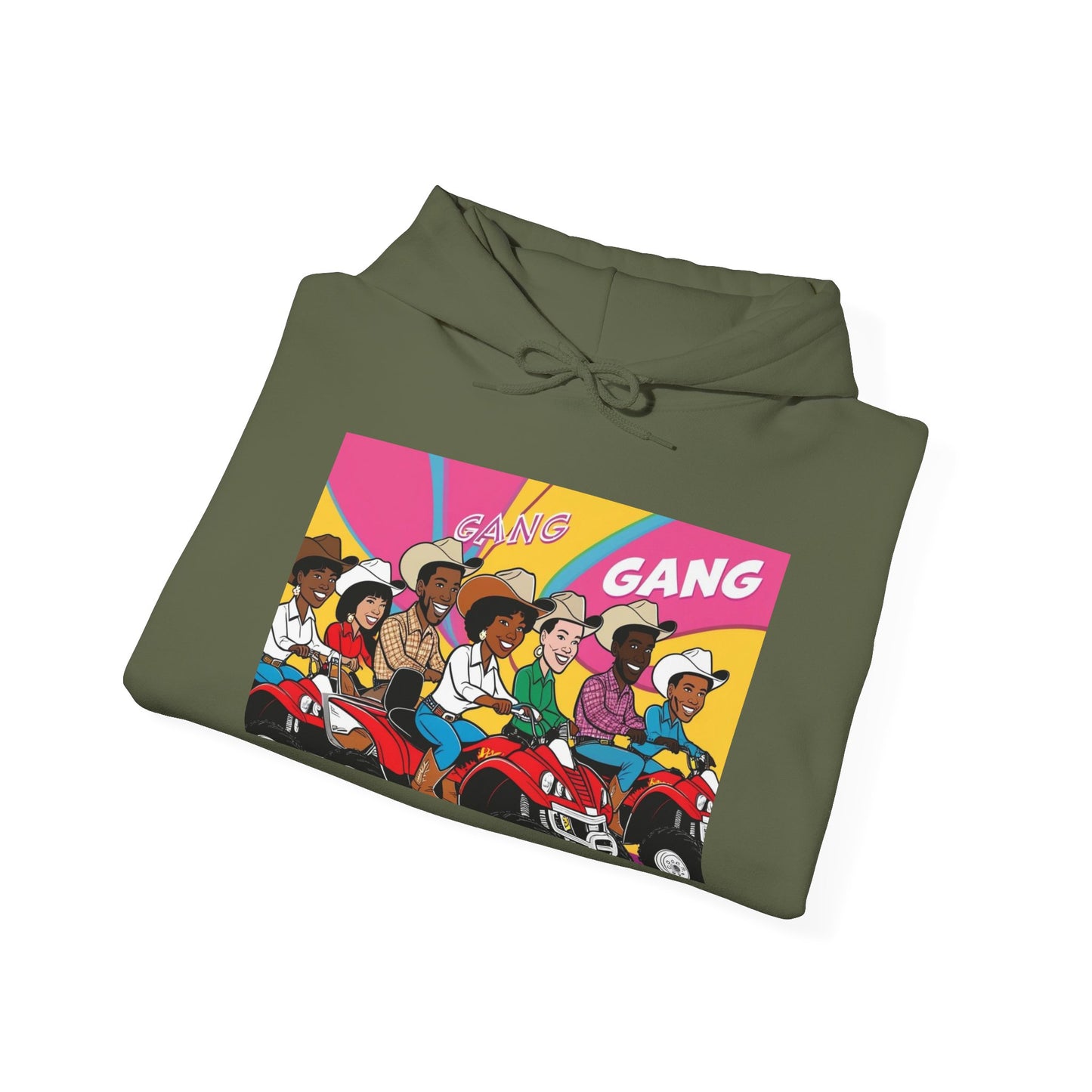 Retro Quad Gang Graphic Hoodie