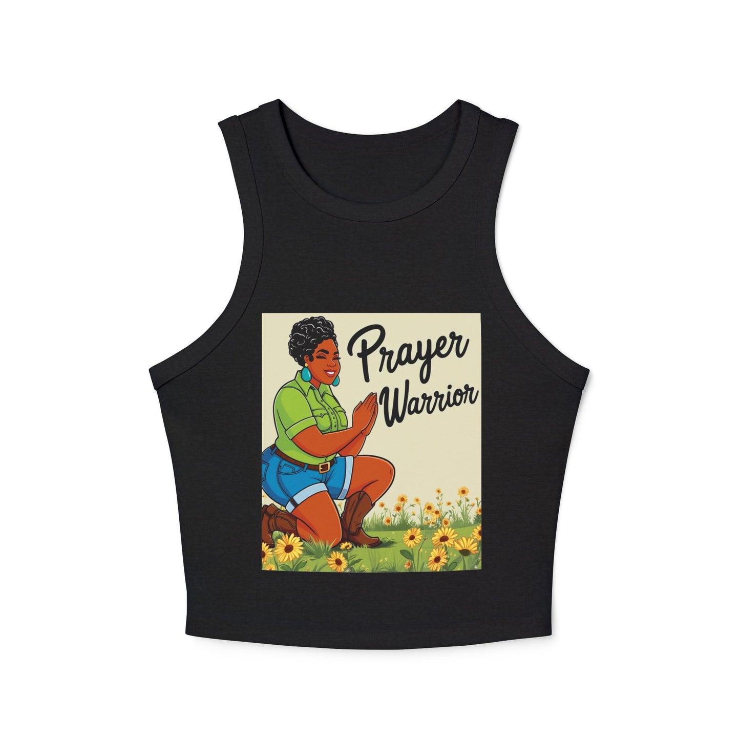 Prayer Warrior Women's Micro Rib Racer Tank Top