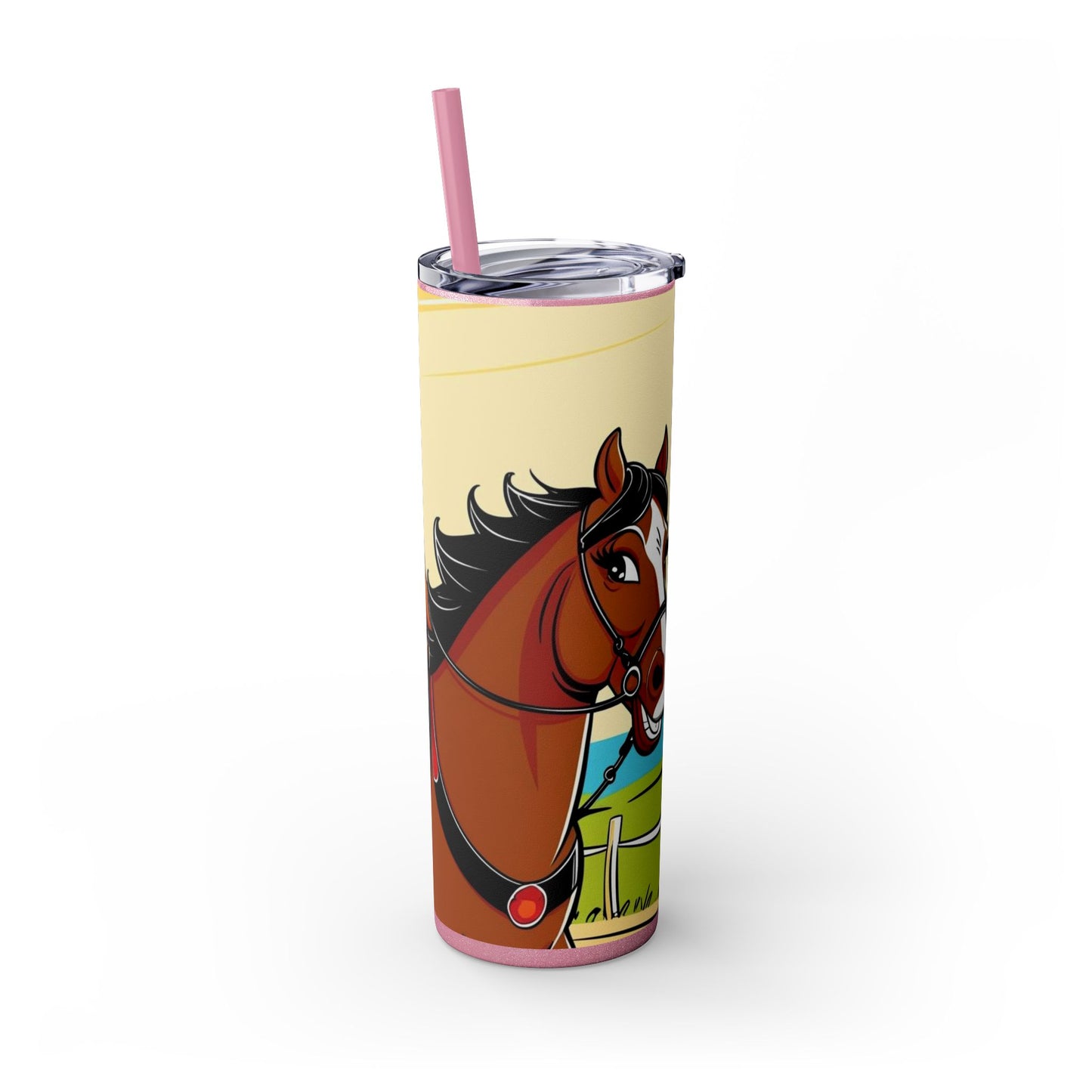 Sittin' Pretty Skinny Tumbler with Straw, 20oz