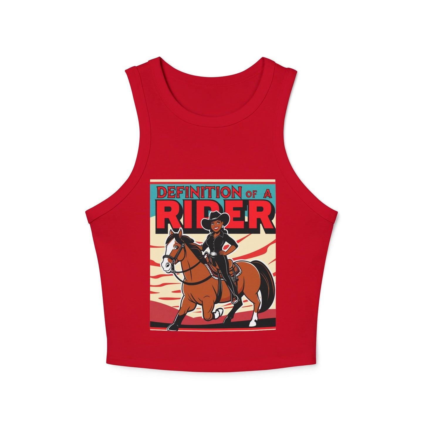 Definition of a Rider Racer Tank Top