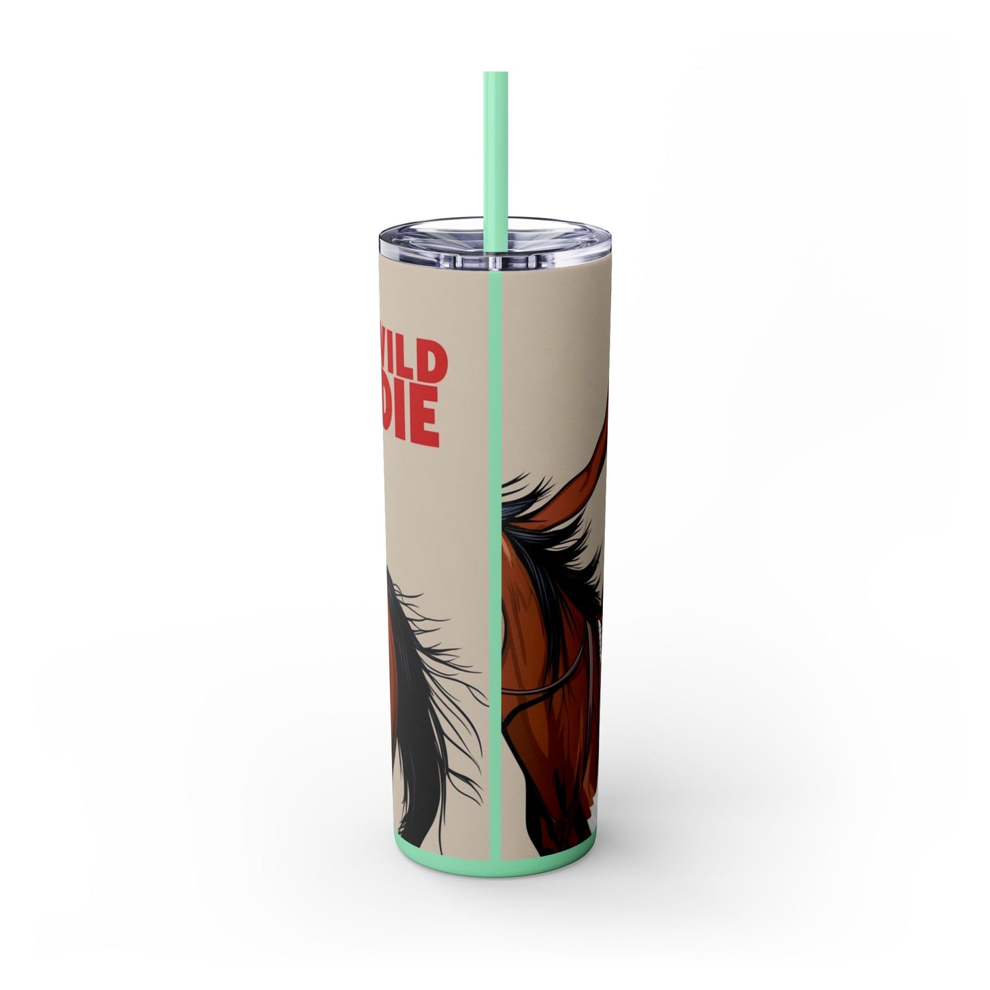 Buckwild Baddie Skinny Tumbler with Straw, 20oz
