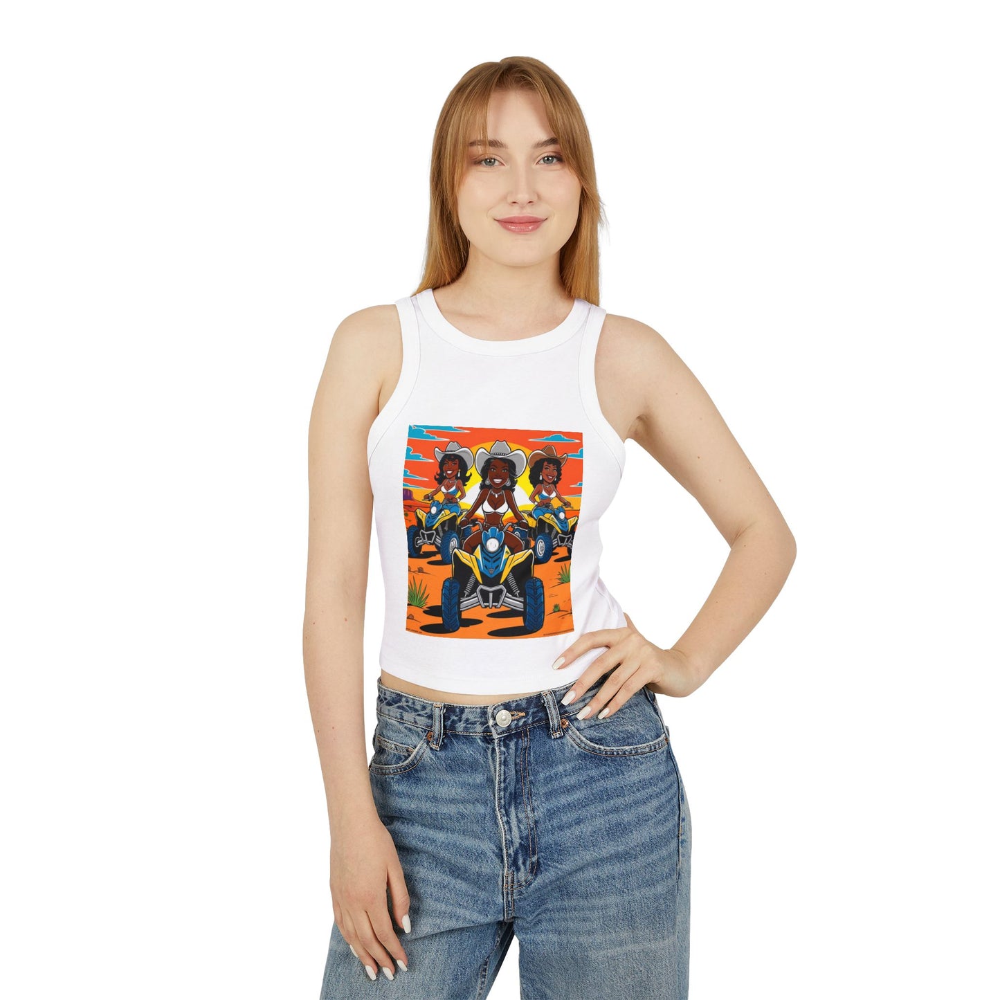 Sexy Off Roader Women's Micro Rib Racer Tank Top