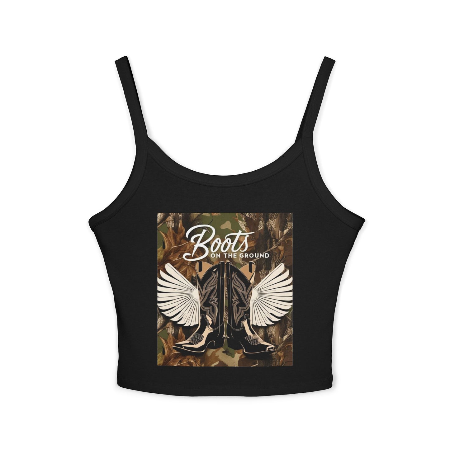 Boots On The Ground Women's Spaghetti Strap Tank Top