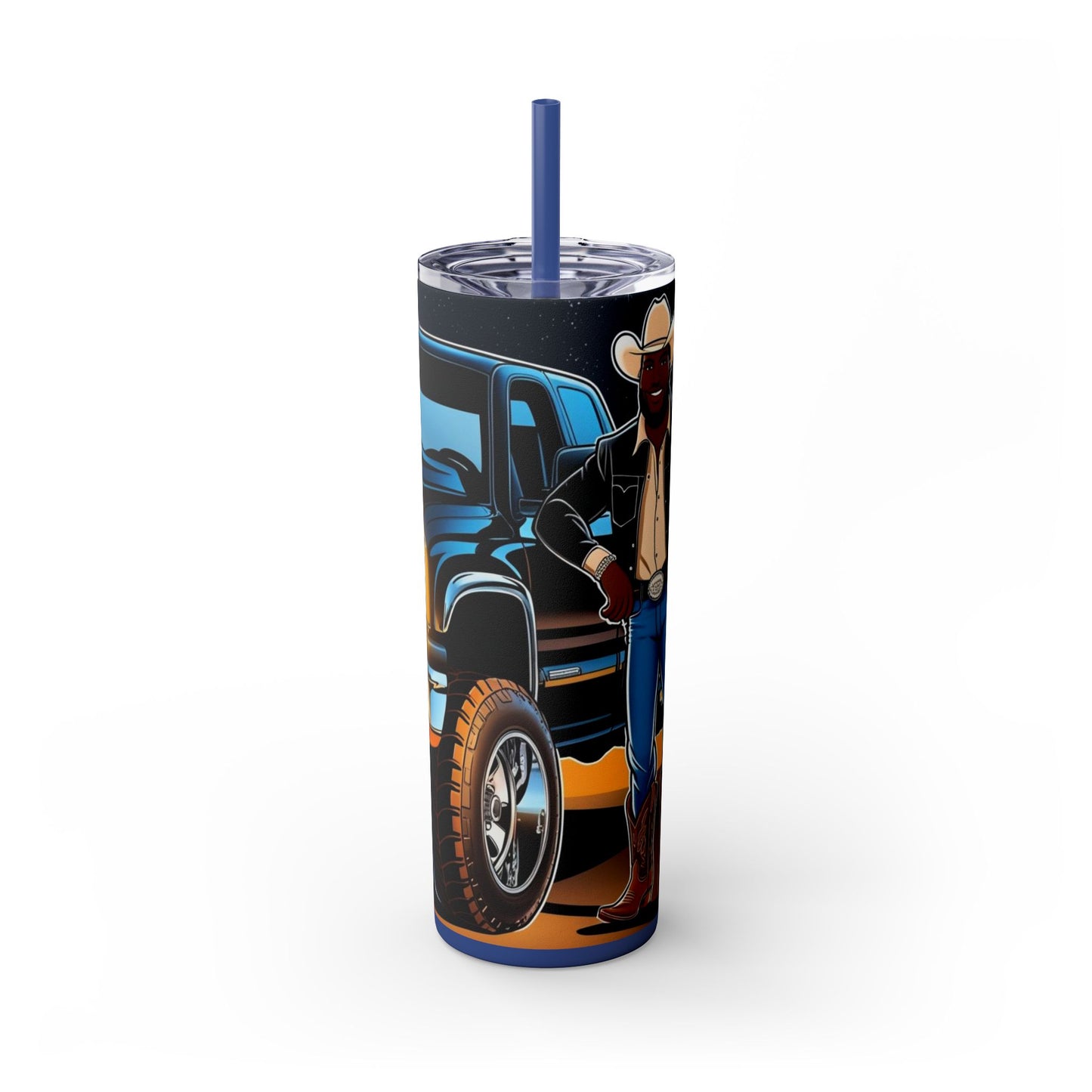 Don't Touch My Truck Skinny Tumbler with Straw, 20oz