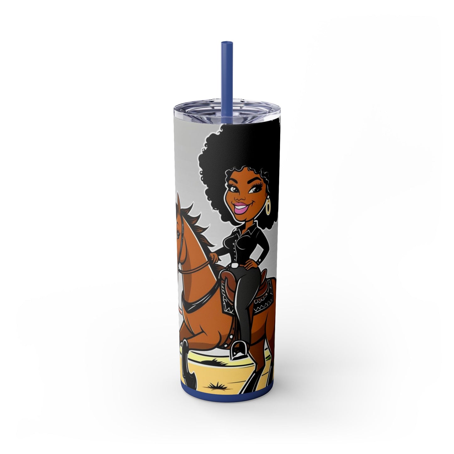 Confident Woman Skinny Tumbler with Straw - 20oz