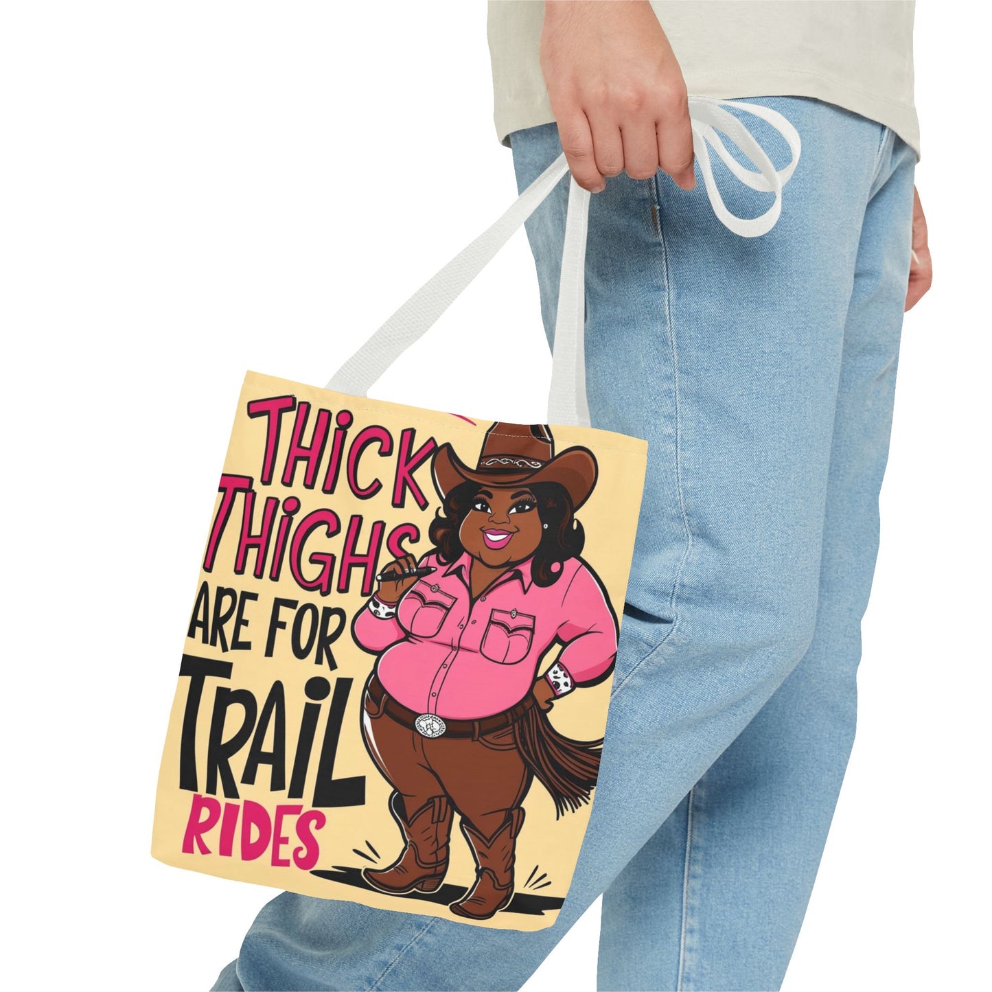 Thick Thighs Are For Trail Rides Tote Bag