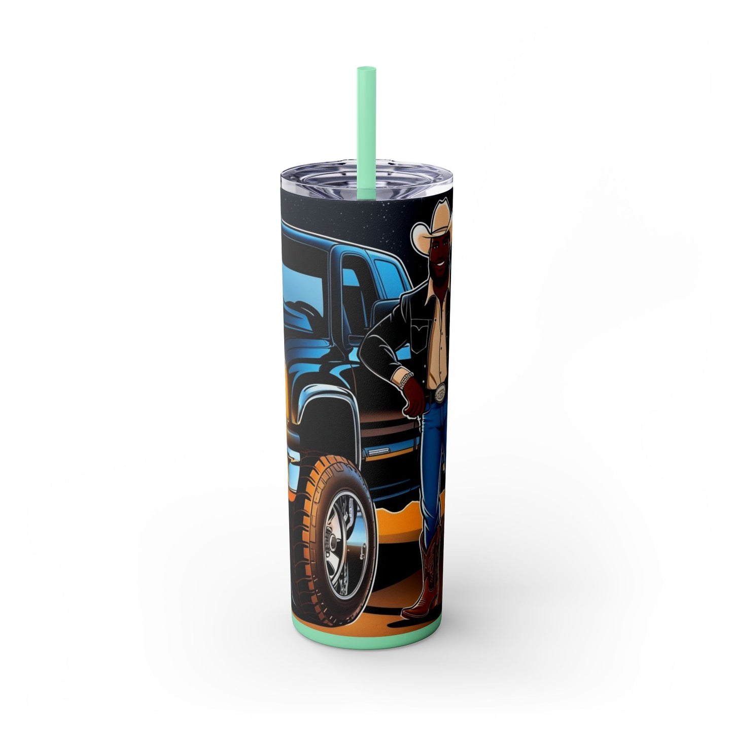 Don't Touch My Truck Skinny Tumbler with Straw, 20oz