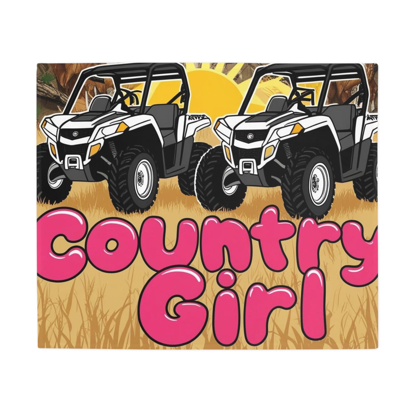Country Girl Plush Fleece Blanket