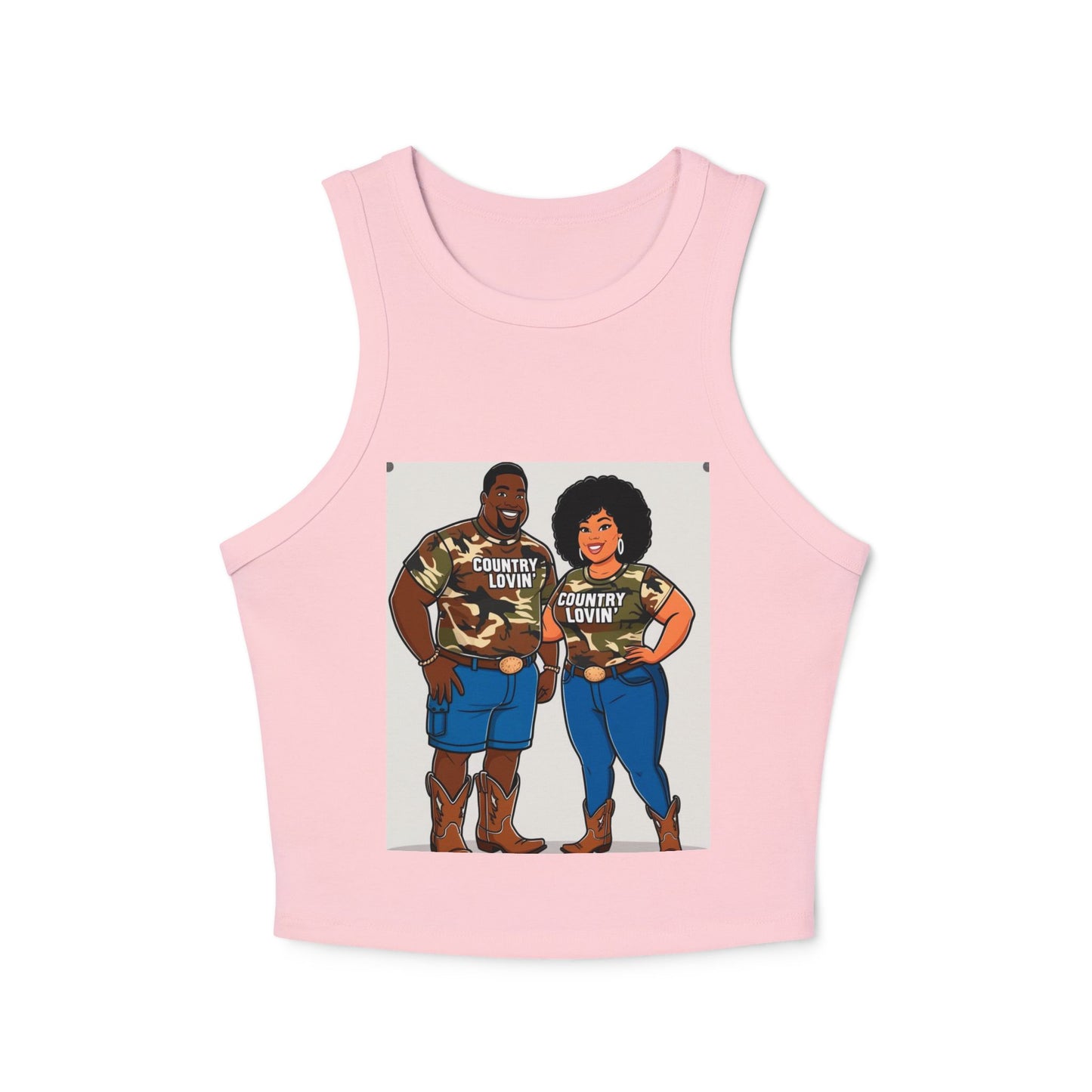 Country Lovin Women's Micro Rib Racer Tank Top