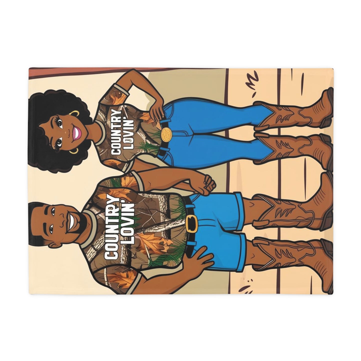 Country Lovin Plush Fleece Blanket