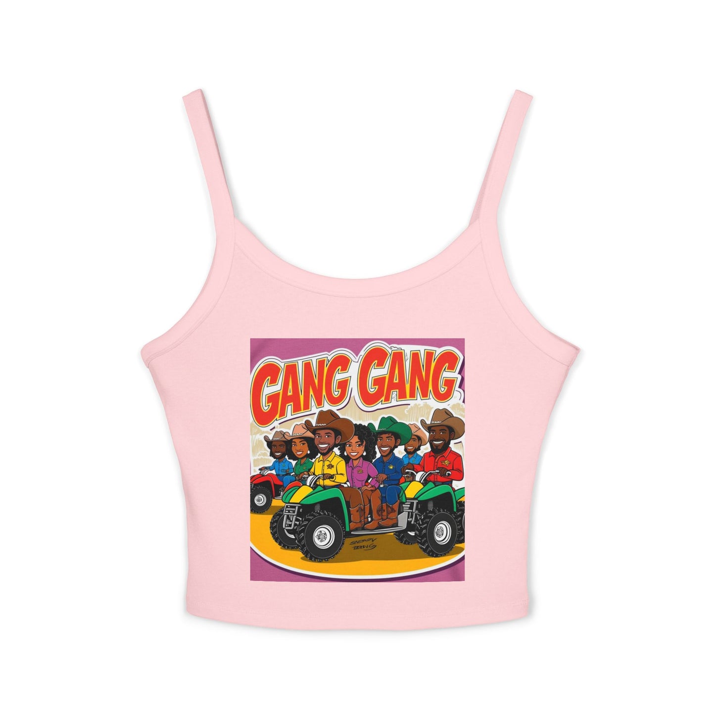 Group ATV Cartoon Spaghetti Strap Tank Top