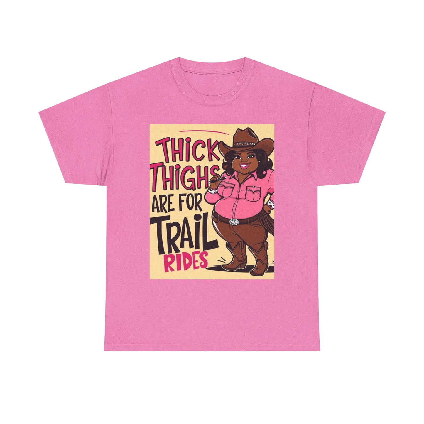 Thick Thighs Are For Trail Rides Unisex Cotton Tee