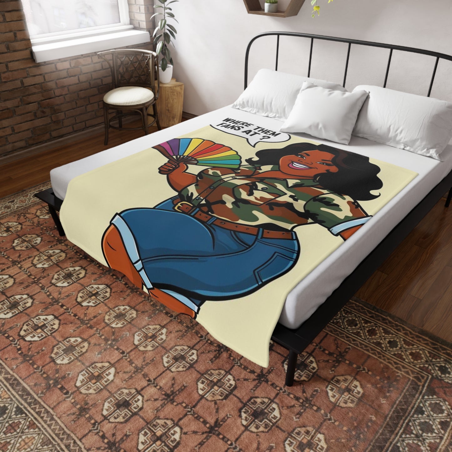 Where Them Fans At? Plush Fleece Blanket