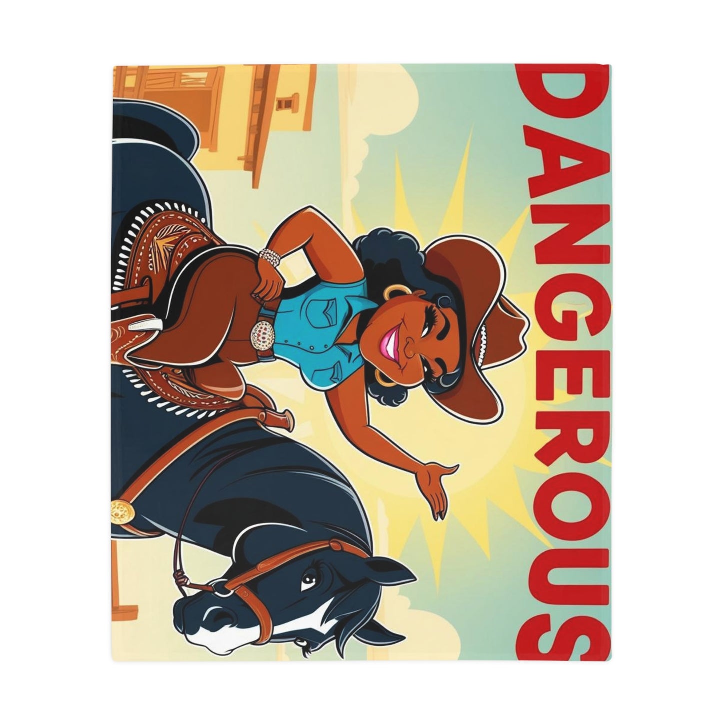 Dangerous Cowgirl Fleece Blanket