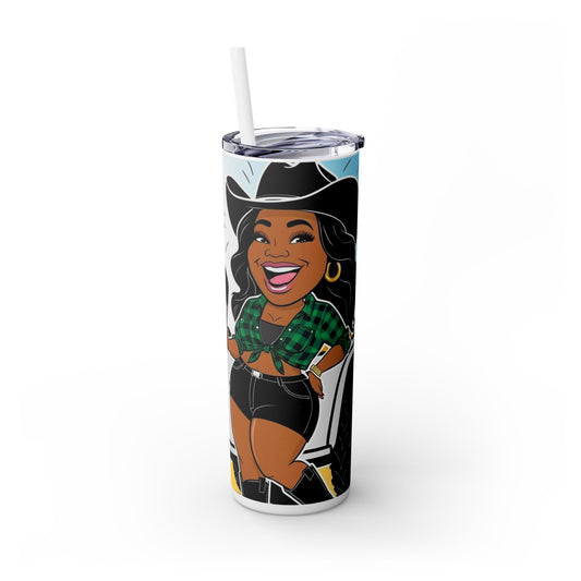 Where Them Fans At? Skinny Tumbler with Straw, 20oz