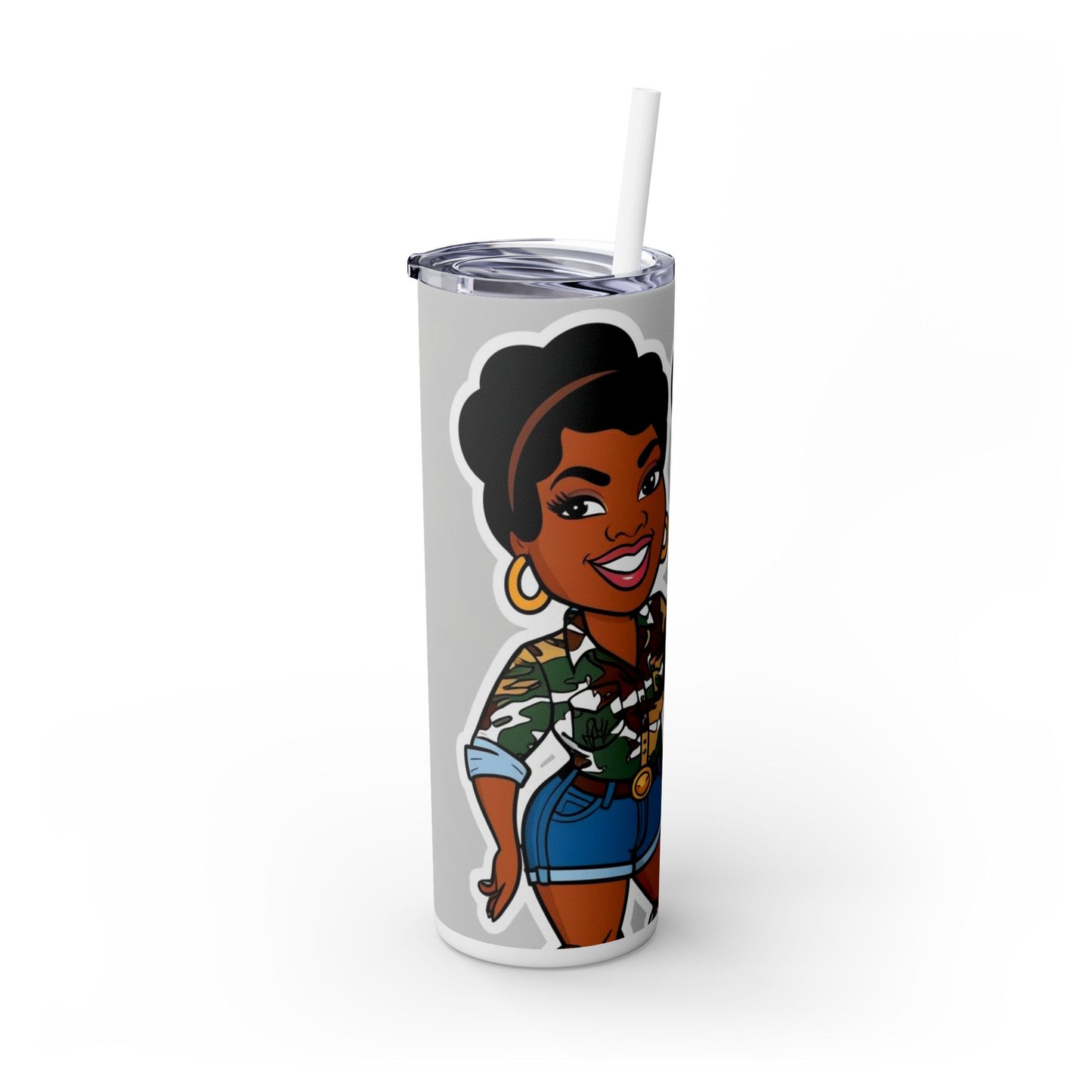 Where Them Fans At? 20oz Skinny Tumbler with Straw