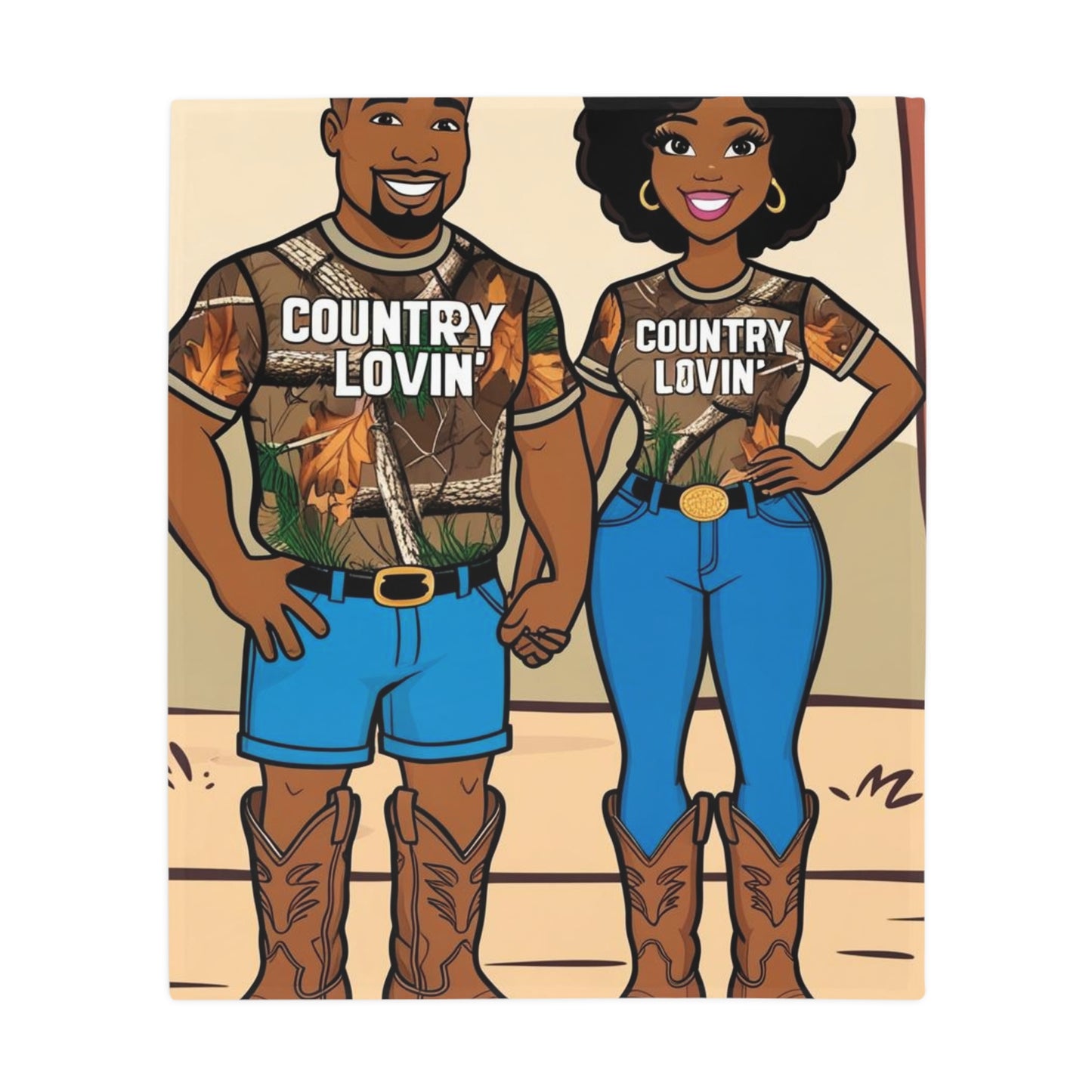 Country Lovin Plush Fleece Blanket